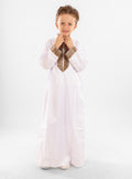 Imported Poplin Cotton kids Abaya with Collar