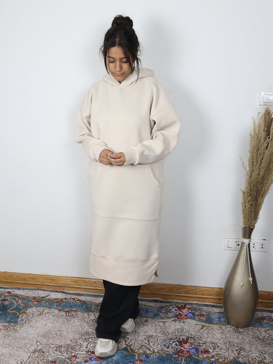 Fiorena Cotton Milton Women’s Oversized Hoodie Dress