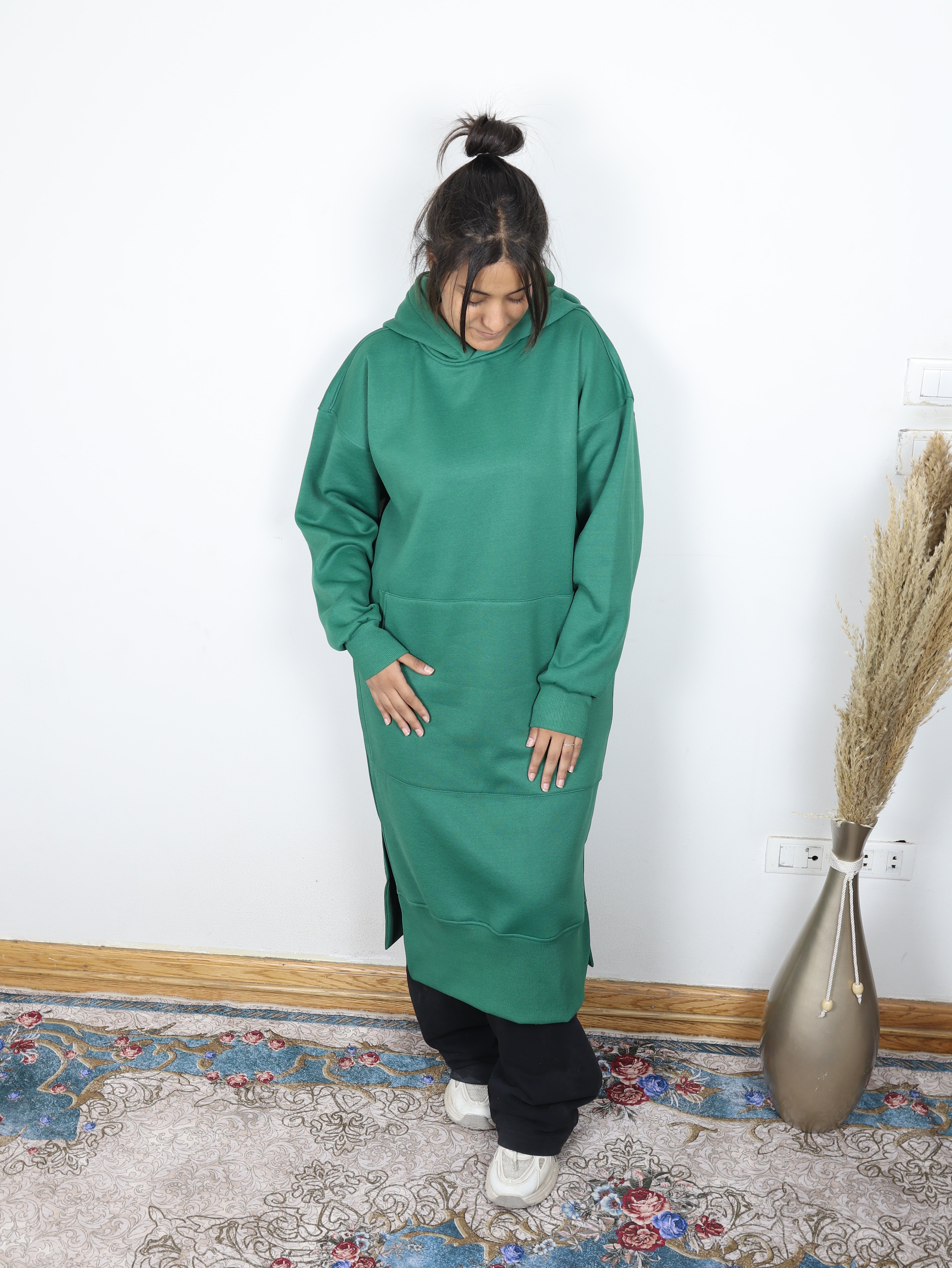 Cotton Milton Women’s Oversized Hoodie Dress