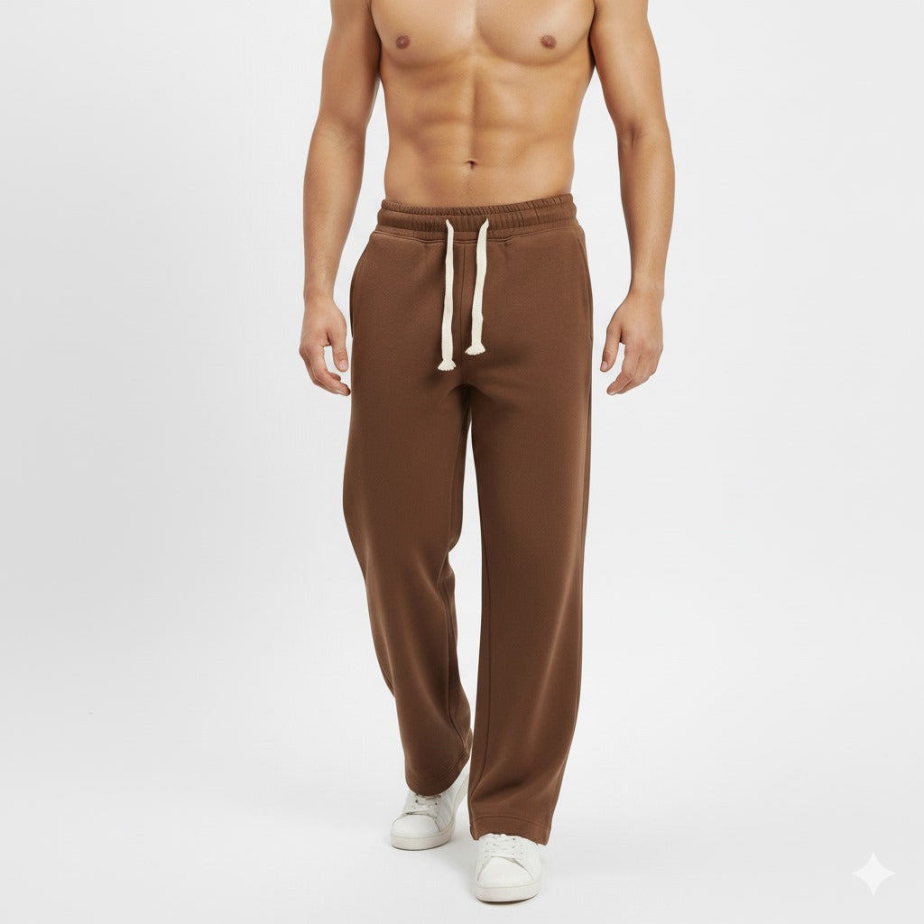 French Cotton men Wide Leg Pants