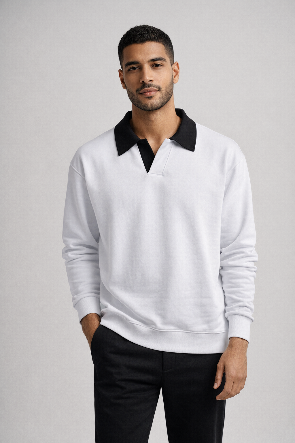 Heavy Cotton Men’s Collar Sweatshirt