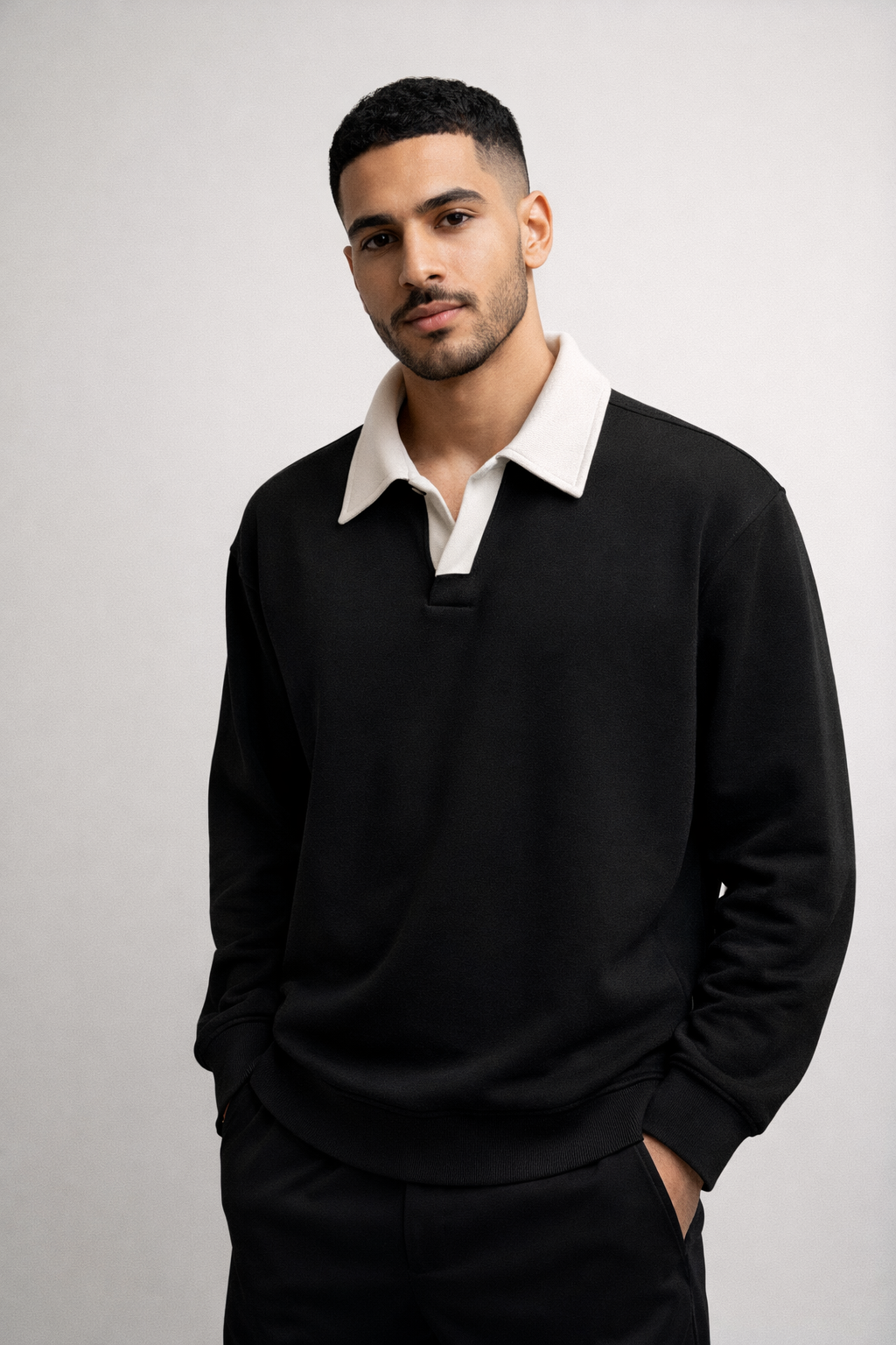 Heavy Cotton Men’s Collar Sweatshirt